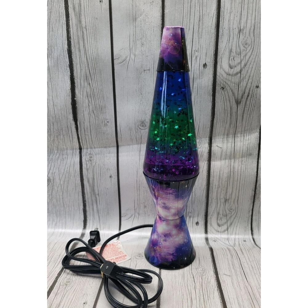 Lava Lamp Motion & Glitter Colormax Galaxy Base Glitter Stars Rainbow 14.5"